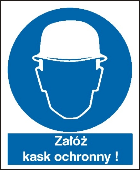 Nakaz stosowania ochrony głowy